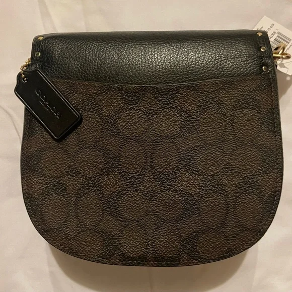 Coach Morgan Saddle Bag w/ Signature Canvas. NWT - Picture 4 of 5